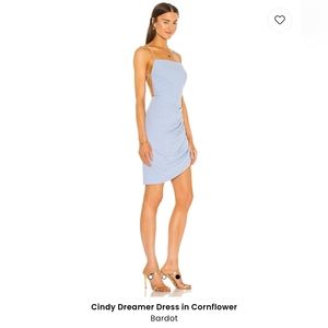 Bardot x Revolve Cindy Dreamer Dress, Size 6, Color Cornflower